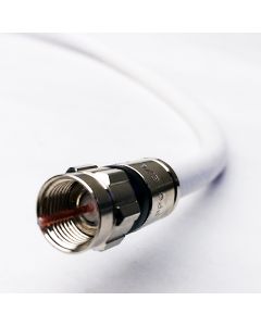 50ft Made in USA White 3X Shields RG6 Coaxial Patch Cable 18AWG 75 Ohm UL ETL CMR CL Anti-UV Compression F-CONNECTORS (Satellite tv, HDTV Antenna, Broadband Internet Cable TV) by PHAT SATELLITE INTL