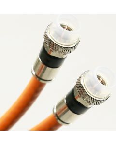PHAT SATELLITE INTL 25ft Direct Burial Underground RG6 Coaxial Cable 18AWG Gen Coated Braid Weather Boot Water Seal Connectors UL ETL Digital Cable TV HD Satellite Cut to Order Assembled in USA