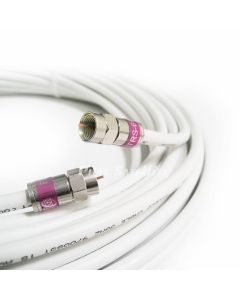 125ft Made in USA COMMSCOPE 2275V Plenum CMP RG6 Coaxial Cable 75 Ohm 3Ghz UL ETL Commercial Grade Satellite TV BROADBAND Internet Communication CATV RoHS Brass Compression F-Connectors